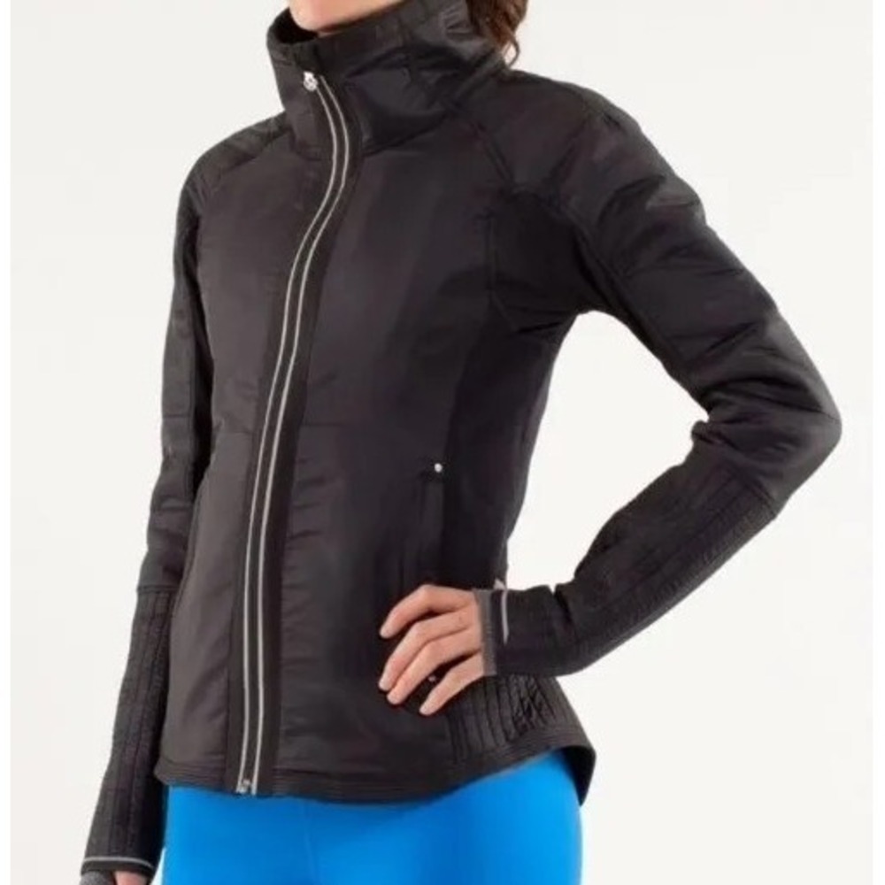 LULULEMON Run Bundle Up Jacket w Hood Goose Down Black Size XS A001508